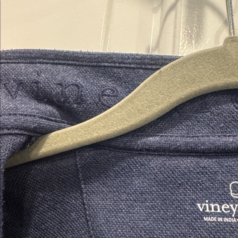 Vineyard Vines saltwater quarter 3/4 zip sweater boys size small 8-10 navy blue - Picture 6 of 8